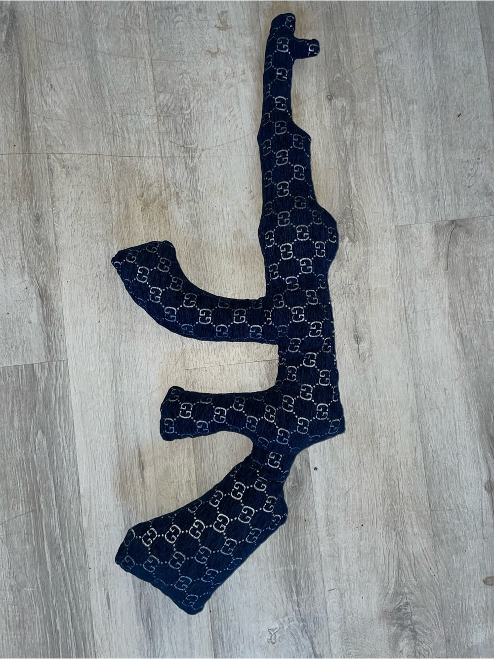 Gucci Navy and White Monogram AK47 Pillow